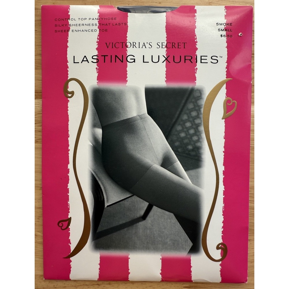 Victoria's Secret LASTING LUXURIES Control Top Sheer Enhanced Toe Smoke Small